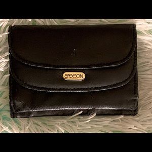 Sassoon Black Leather Billfolds Wallet